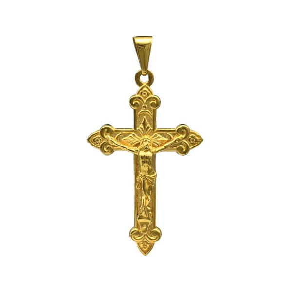 Kreuz Anhänger Gold Doublé